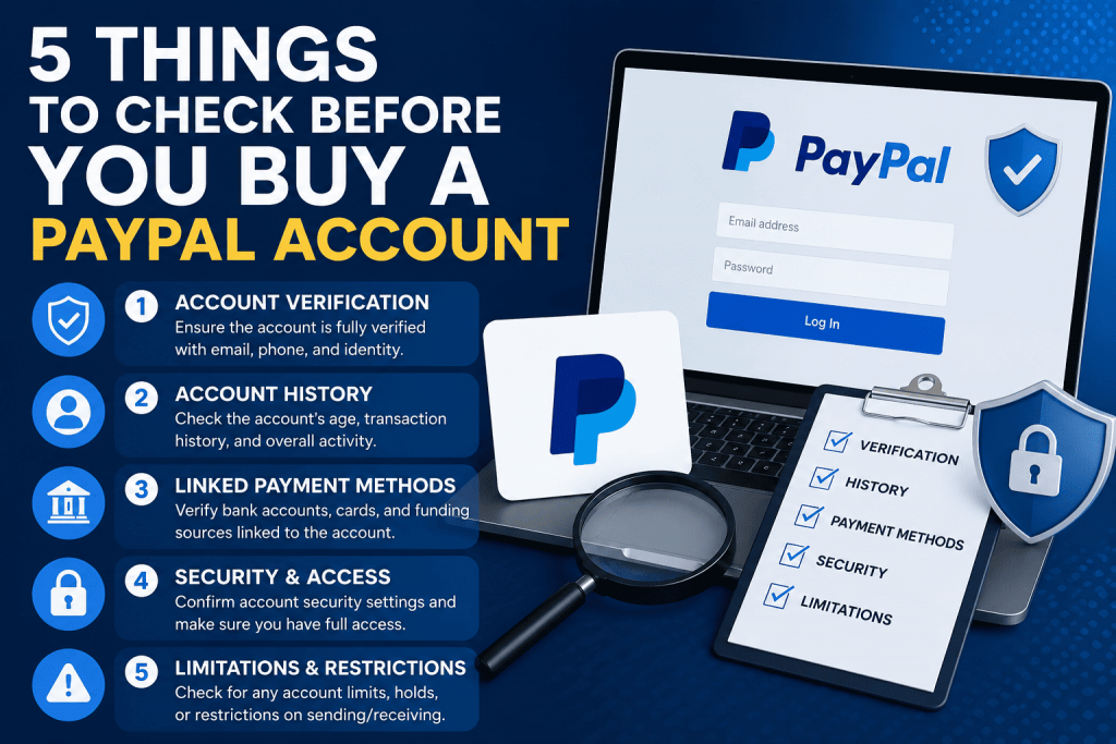 5 Things to Check Before You Buy a PayPal Account
