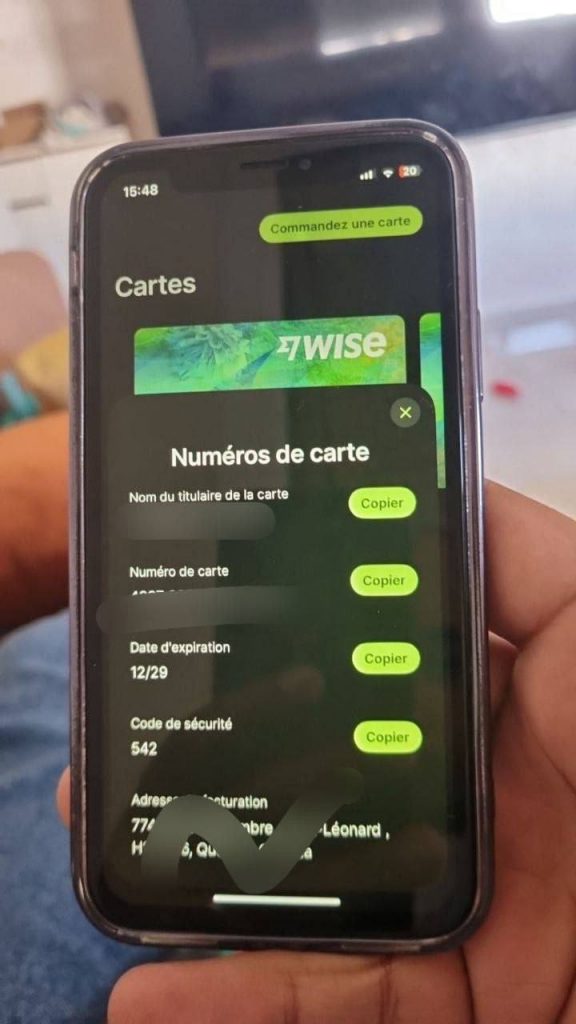 Wise multi currency account dashboard interface