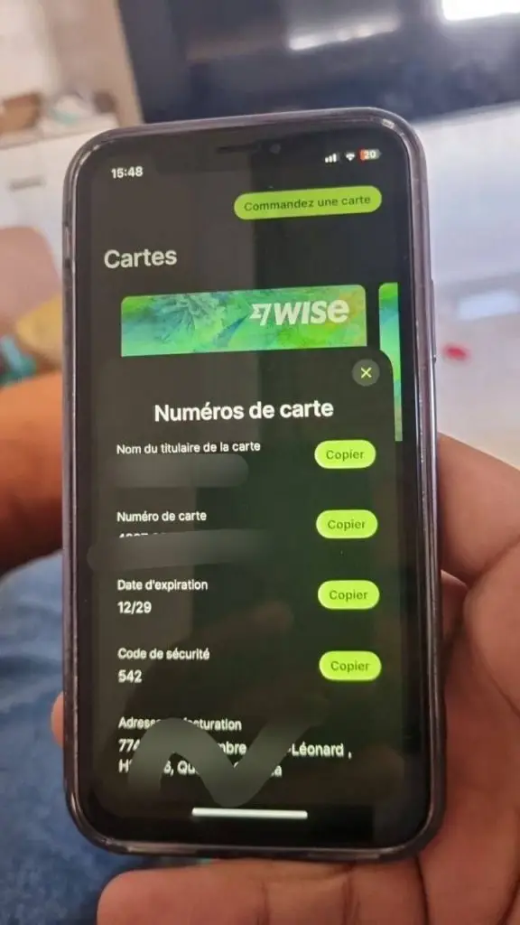 Wise multi currency account dashboard interface